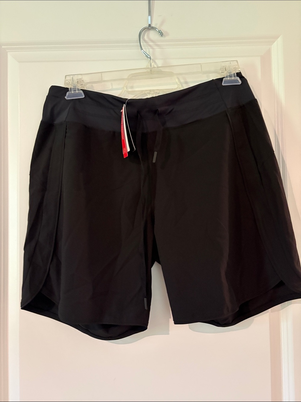 Woman’s Black Athletic Shorts with Drawstring Waist